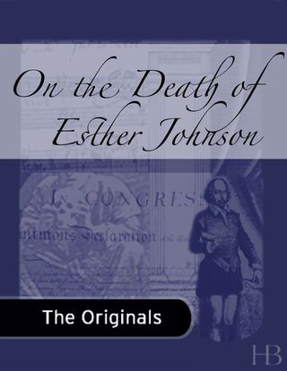 Cover image: On the Death of Esther Johnson
