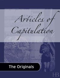 Cover image: Articles of Capitulation
