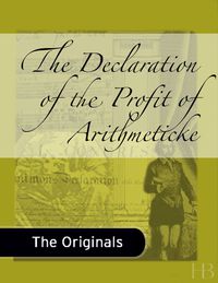 Imagen de portada: The Declaration of the Profit of Arithmeticke