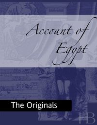 صورة الغلاف: Account of Egypt