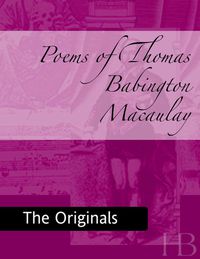 Immagine di copertina: Poems of Thomas Babington Macaulay
