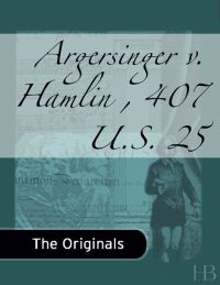 Cover image: Argersinger v. Hamlin , 407 U.S. 25