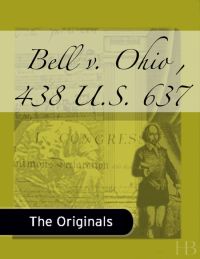 Omslagafbeelding: Bell v. Ohio , 438 U.S. 637