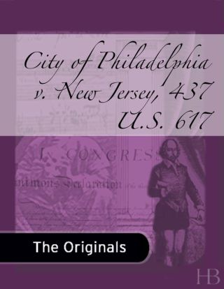 Cover image: City of Philadelphia v. New Jersey, 437 U.S. 617