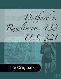 表紙画像: Dothard v. Rawlinson, 433 U.S. 321