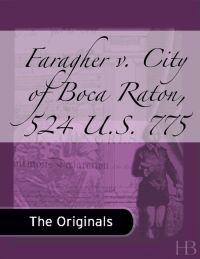 Cover image: Faragher v. City of Boca Raton, 524 U.S. 775