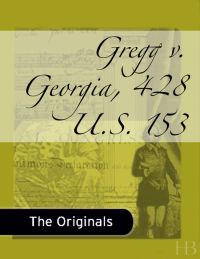 صورة الغلاف: Gregg v. Georgia, 428 U.S. 153