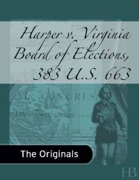 Cover image: Harper v. Virginia Board of Elections, 383 U.S. 663