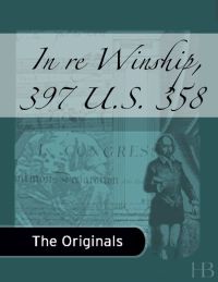 Cover image: In re Winship, 397 U.S. 358