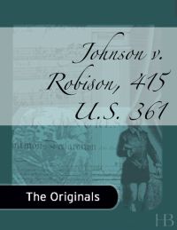 Cover image: Johnson v. Robison, 415 U.S. 361