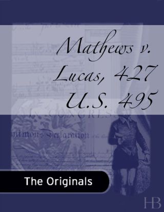 Titelbild: Mathews v. Lucas, 427 U.S. 495