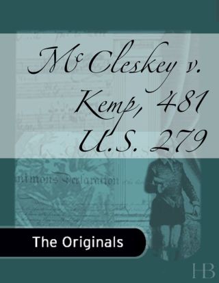Imagen de portada: McCleskey v. Kemp, 481 U.S. 279