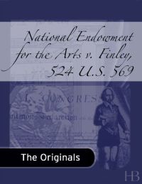 Imagen de portada: National Endowment for the Arts v. Finley, 524 U.S. 569