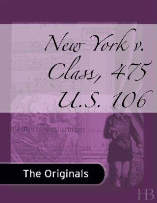 Imagen de portada: New York v. Class, 475 U.S. 106