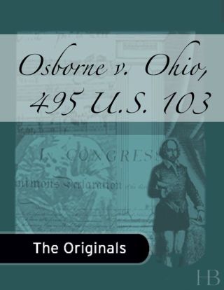 Cover image: Osborne v. Ohio, 495 U.S. 103