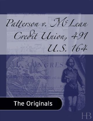 صورة الغلاف: Patterson v. McLean Credit Union, 491 U.S. 164