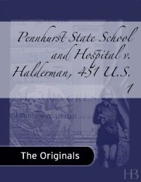 Imagen de portada: Pennhurst State School and Hospital v. Halderman, 451 U.S. 1