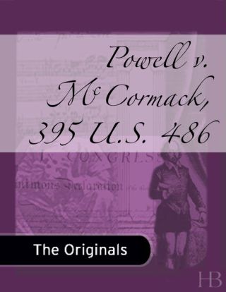 Cover image: Powell v. McCormack, 395 U.S. 486