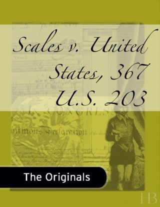 Cover image: Scales v. United States, 367 U.S. 203