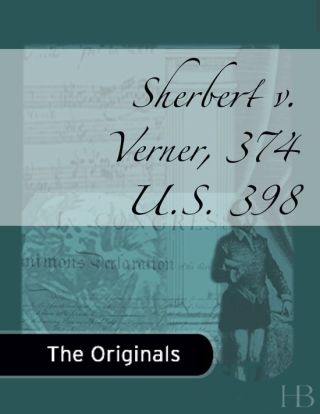 Imagen de portada: Sherbert v. Verner, 374 U.S. 398