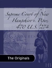 Cover image: Supreme Court of New Hampshire v. Piper, 470 U.S. 274