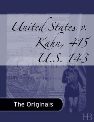 Imagen de portada: United States v. Kahn, 415 U.S. 143