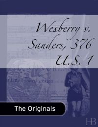 表紙画像: Wesberry v. Sanders, 376 U.S. 1
