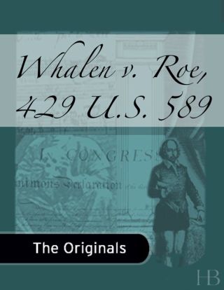 صورة الغلاف: Whalen v. Roe, 429 U.S. 589