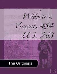 صورة الغلاف: Widmar v. Vincent, 454 U.S. 263