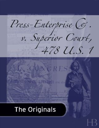 Imagen de portada: Press-Enterprise Co. v. Superior Court, 478 U.S. 1