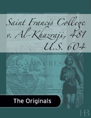 Titelbild: Saint Francis College v. Al-Khazraji, 481 U.S. 604