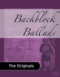 صورة الغلاف: Backblock Ballads