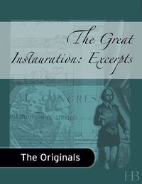 Cover image: The Great Instauration: Excerpts