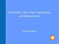 صورة الغلاف: Personality Traits: Their Classification and Measurement 1st edition