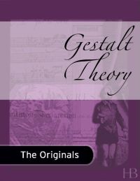 Cover image: Gestalt Theory 1st edition