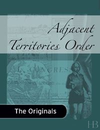 Cover image: Adjacent Territories Order