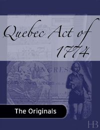 Imagen de portada: Quebec Act of 1774