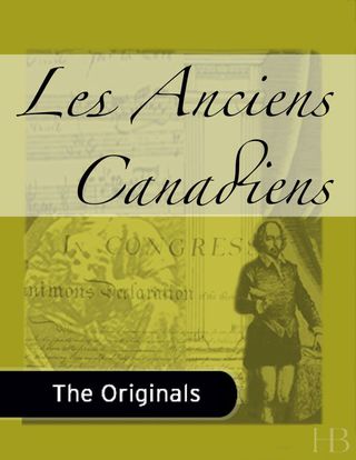 Cover image: Les Anciens Canadiens