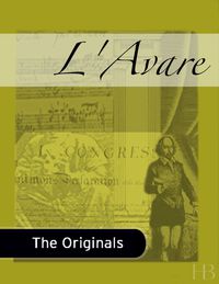 Cover image: L'Avare