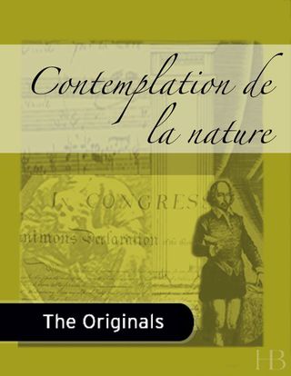 Imagen de portada: Contemplation de la nature