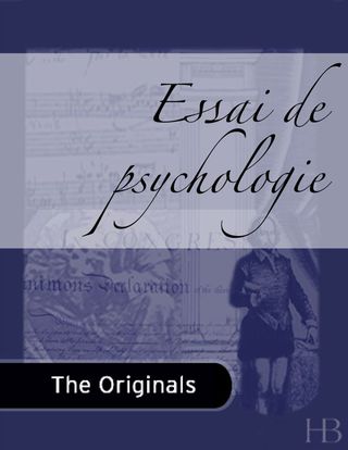Imagen de portada: Essai de Psychologie