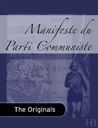 Cover image: Manifeste du Parti Communiste