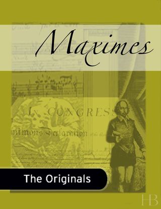 Cover image: Maximes