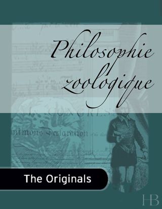 Cover image: Philosophie Zoologique