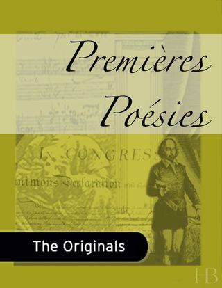Cover image: Premières Poésies