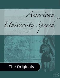 Cover image: American University Speech