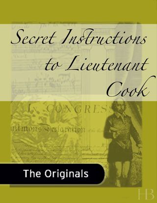 Cover image: Secret Instructions to Lieutenant Cook