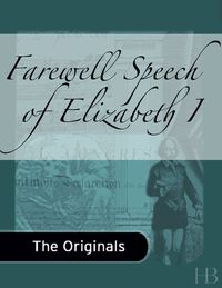 Omslagafbeelding: Farewell Speech of Elizabeth I