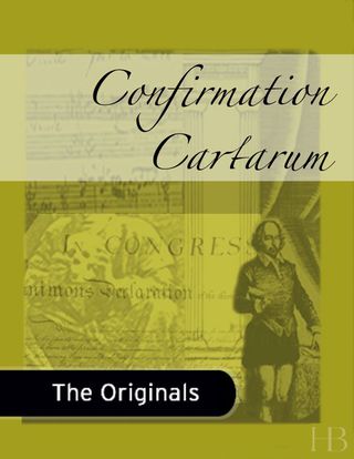 Cover image: Confirmation Cartarum