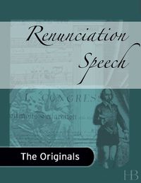 Cover image: Renunciation Speech